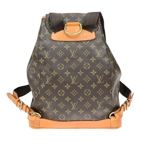 LOUIS VUITTON Montsouris GM Backpack Bag Monogram Leather Brown M51135 22FA118 - Picture 4 of 16